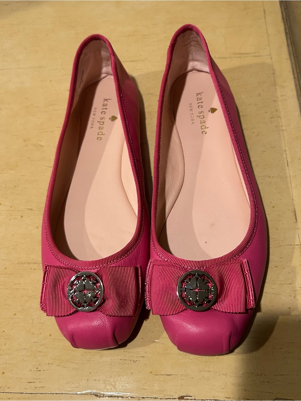 Kate spade Fontana too ballet fuchsia  pink leather women’s shoe in size 8